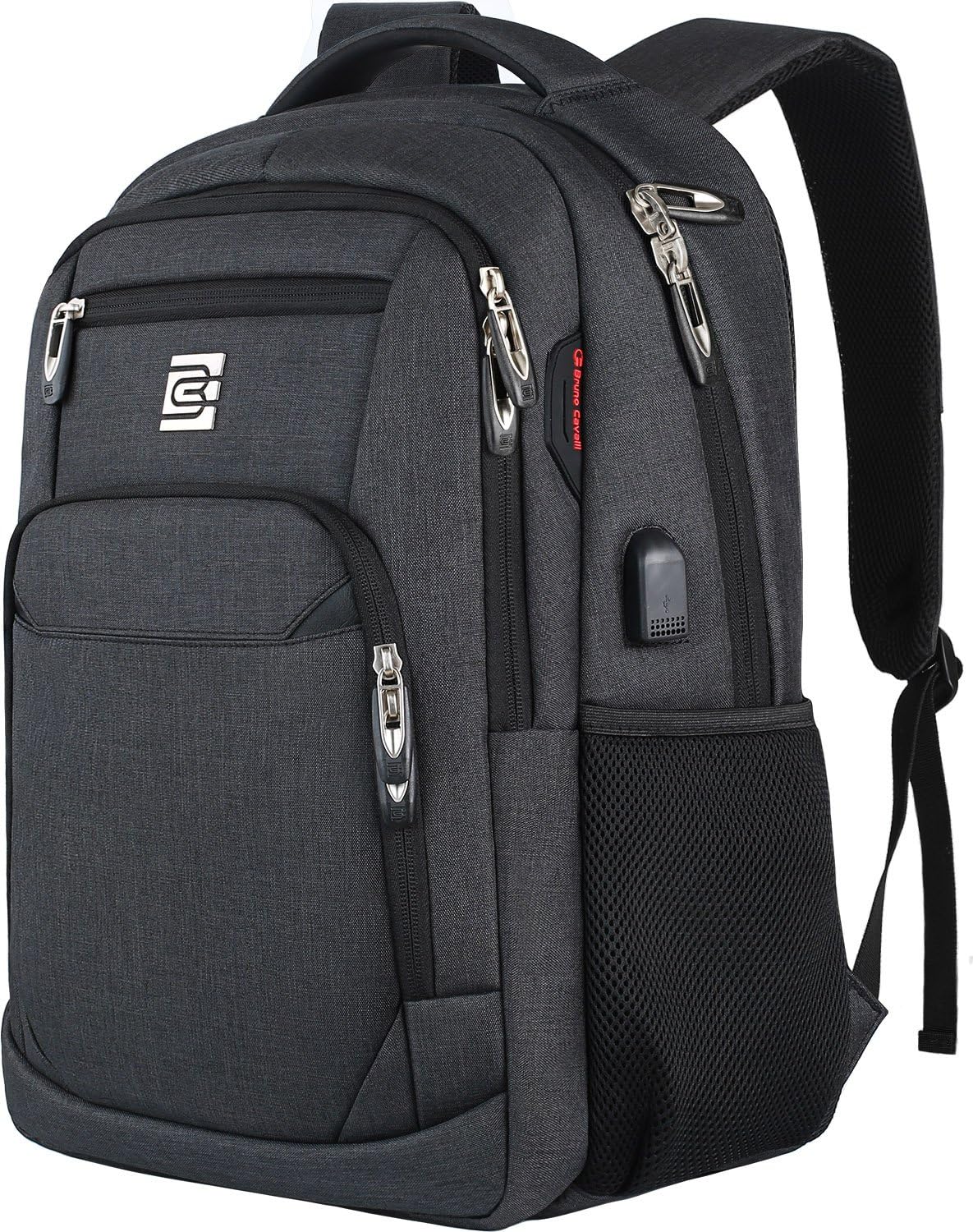 Slim Water-Resistant Anti-Theft Laptop Backpack with USB Port