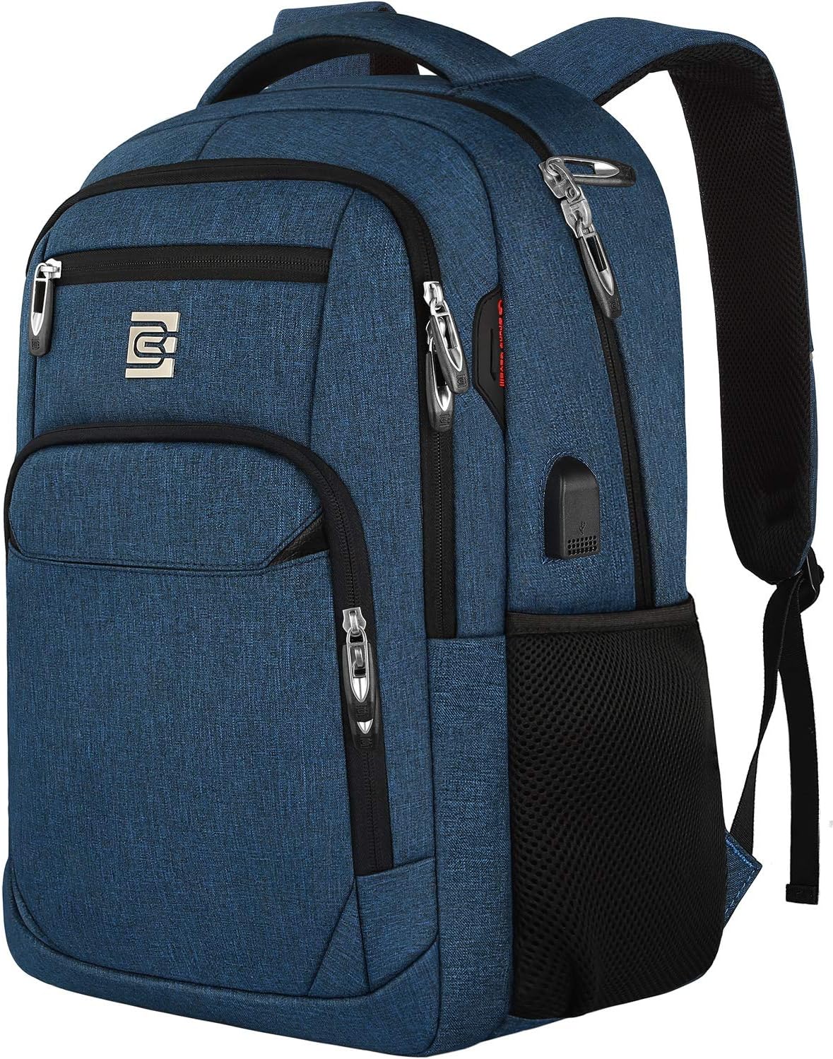 Slim Water-Resistant Anti-Theft Laptop Backpack with USB Port