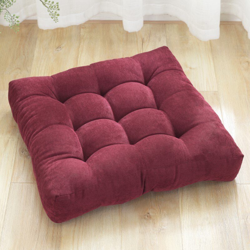 Large Soft Corduroy Floor Cushion - Japanese Design