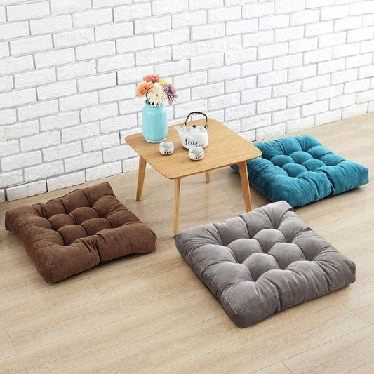 Large Soft Corduroy Floor Cushion - Japanese Design