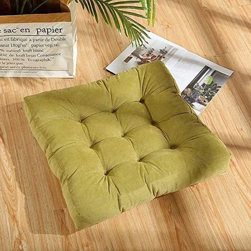 Large Soft Corduroy Floor Cushion - Japanese Design