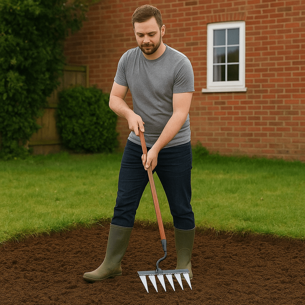 Stainless Steel Weeding Rake with Deep-Penetrating Tines