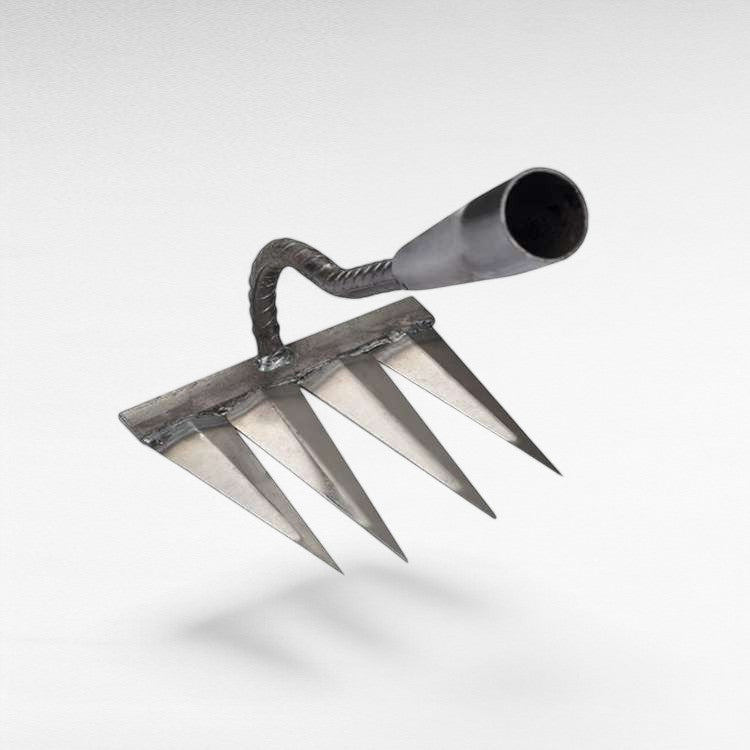 Stainless Steel Weeding Rake with Deep-Penetrating Tines
