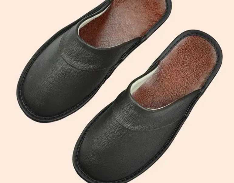 Leather Men's Slippers in 9 Colors - Lucas
