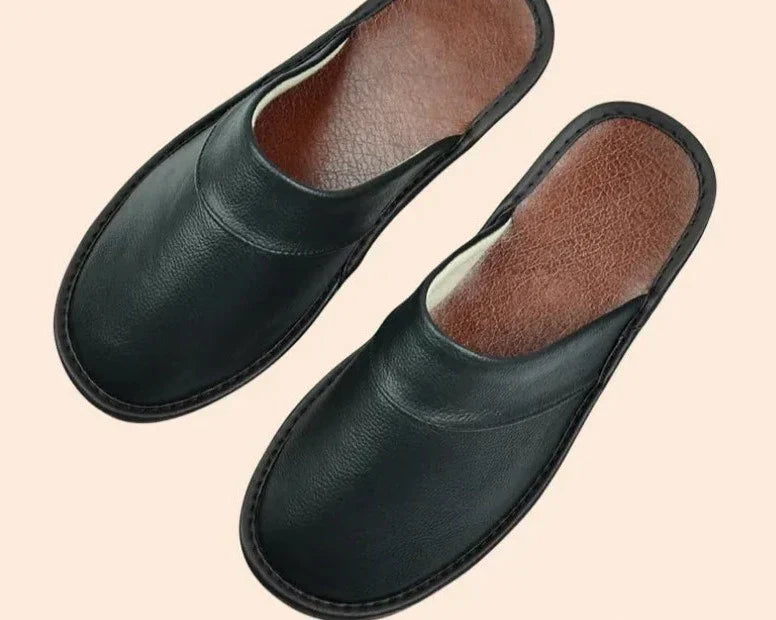 Leather Men's Slippers in 9 Colors - Lucas