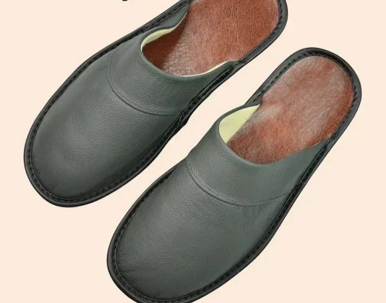 Leather Men's Slippers in 9 Colors - Lucas