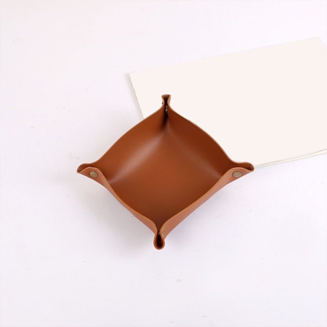 Leather Storage Tray - Softening Modern Accent