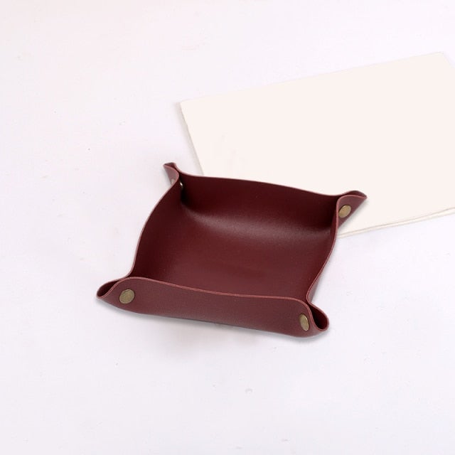 Leather Storage Tray - Softening Modern Accent