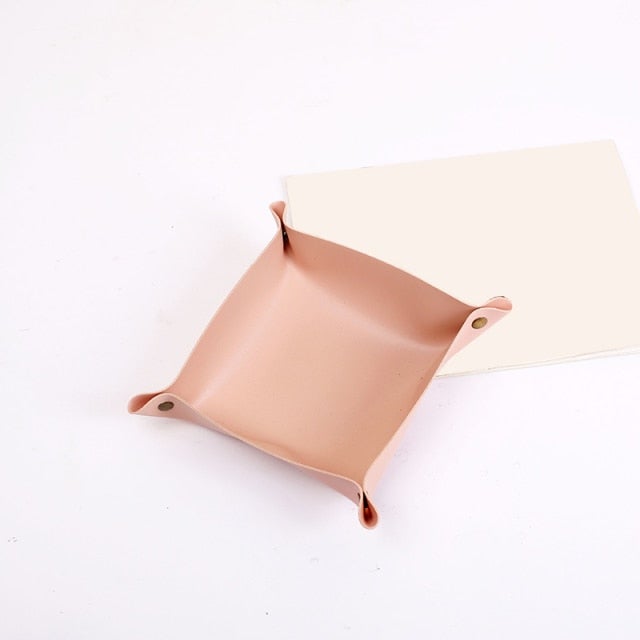 Leather Storage Tray - Softening Modern Accent