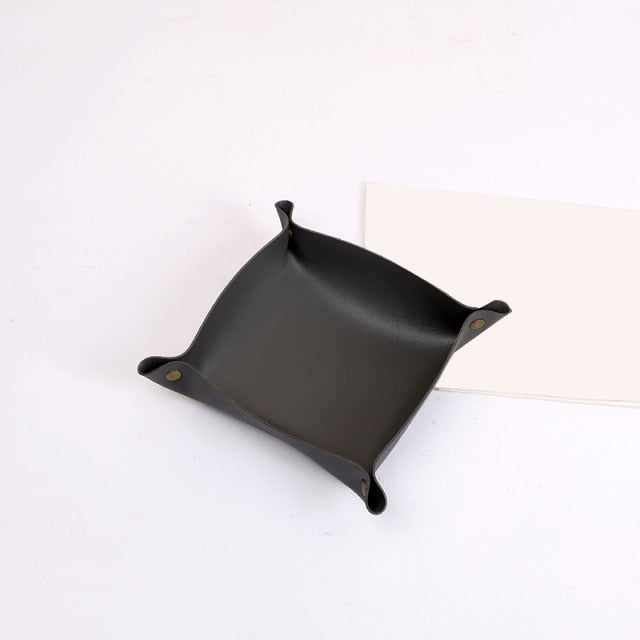 Leather Storage Tray - Softening Modern Accent