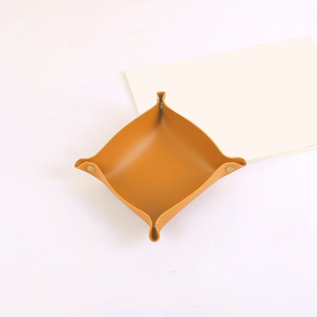 Leather Storage Tray - Softening Modern Accent