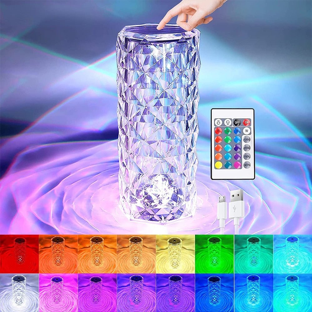 LED Crystal Effect Touch Table Lamp
