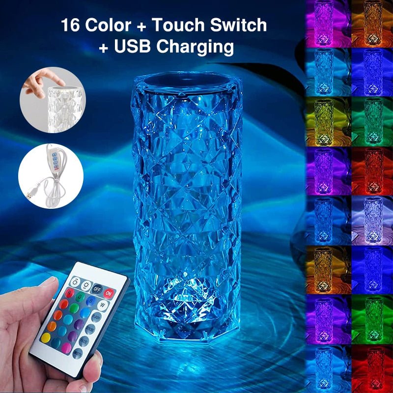LED Crystal Effect Touch Table Lamp