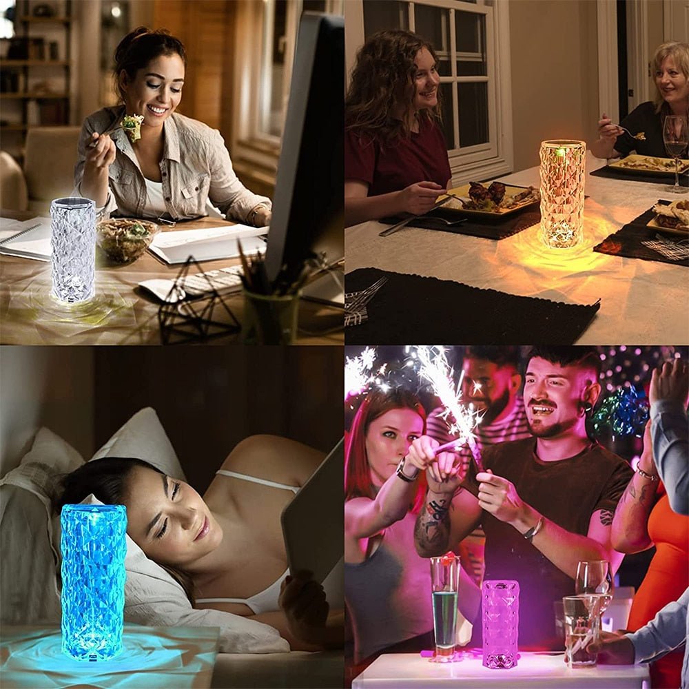 LED Crystal Effect Touch Table Lamp