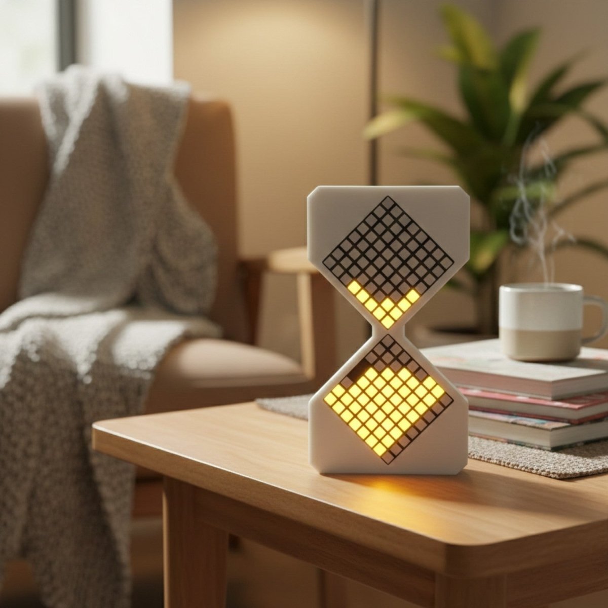 LED Digital Hourglass Timer with Modern Display