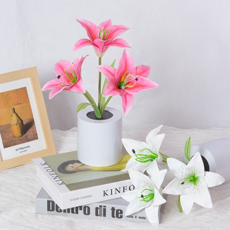 LED Lily Flower Night Light Table Lamp