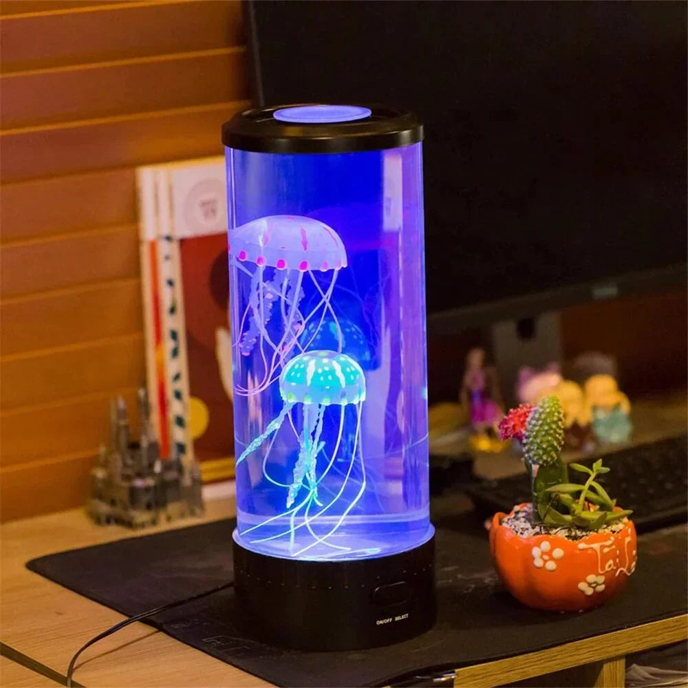 LED Jellyfish Aquarium Lamp with Color-Changing Lights