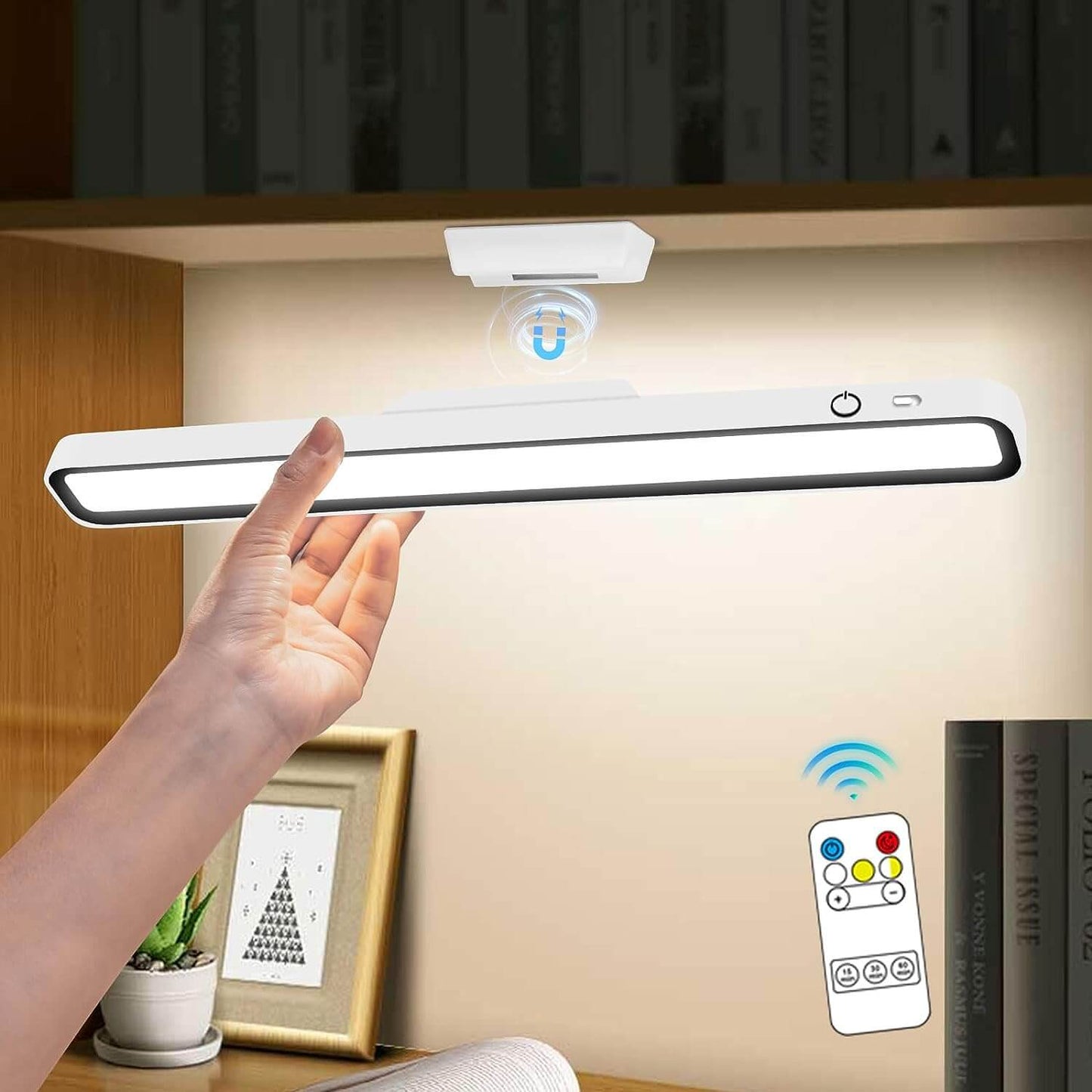 Magnetic Dimmable Desk Lamp with Adjustable Brightness and Portable Design