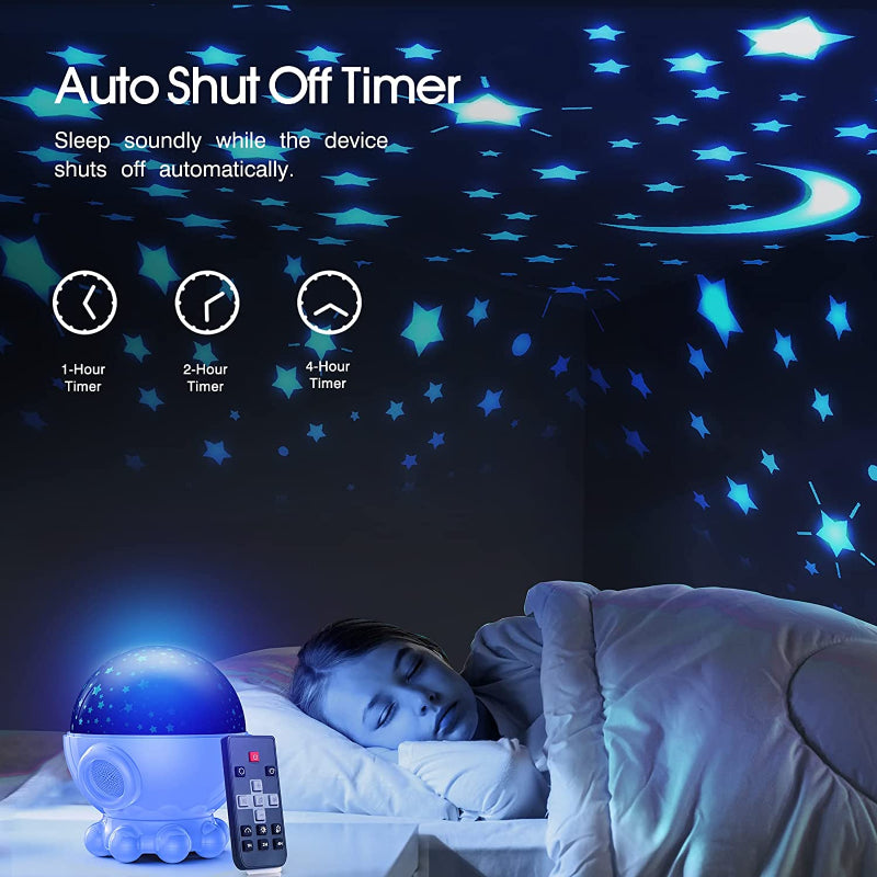 LED Night Light Projector with Ocean and Starry Sky + Music Function