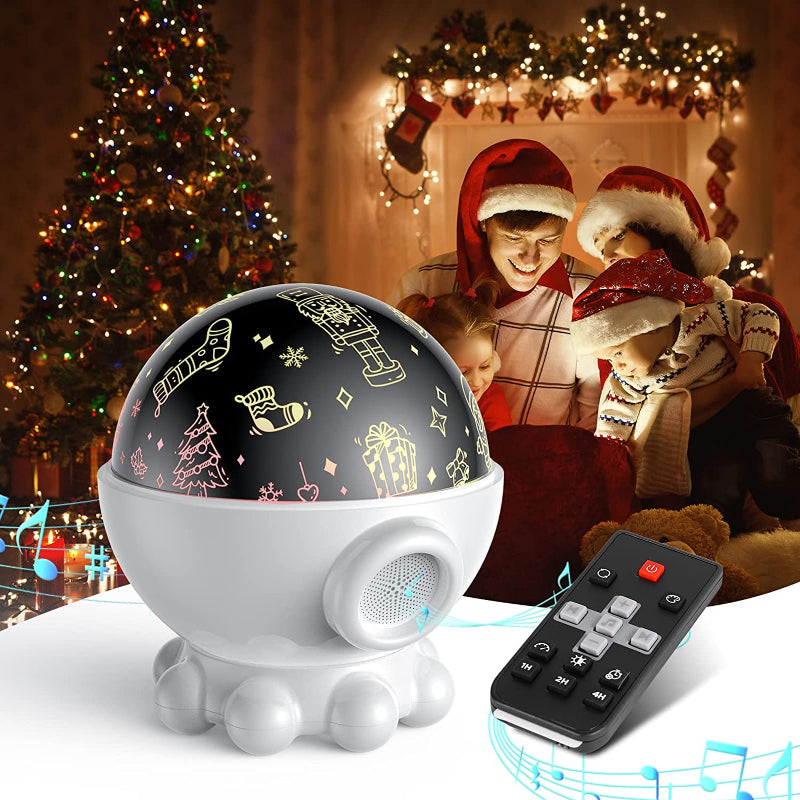 LED Night Light Projector with Ocean and Starry Sky + Music Function