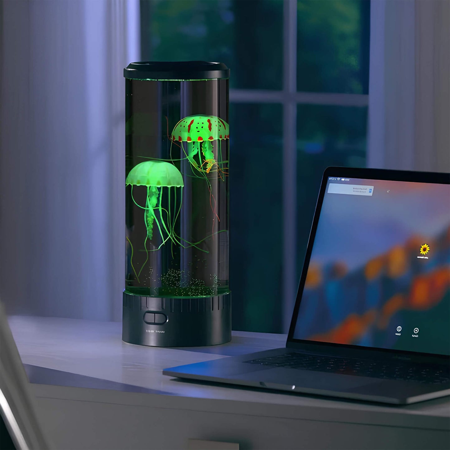 Jellyfish Lava Lamp with Multicolor Light Display