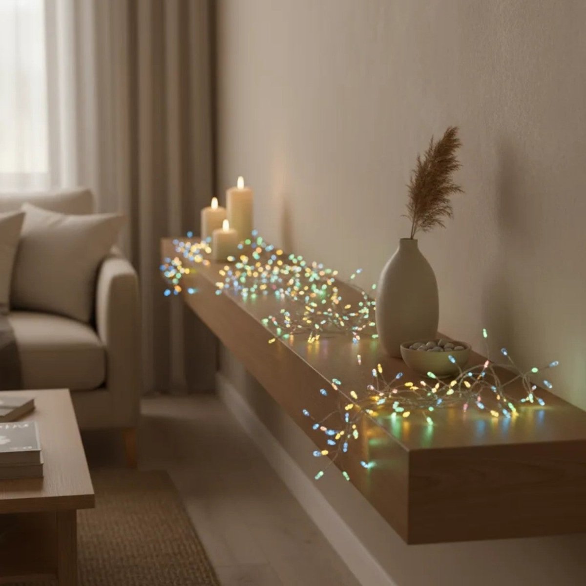 Flexible LED String Lights with Warm Glow