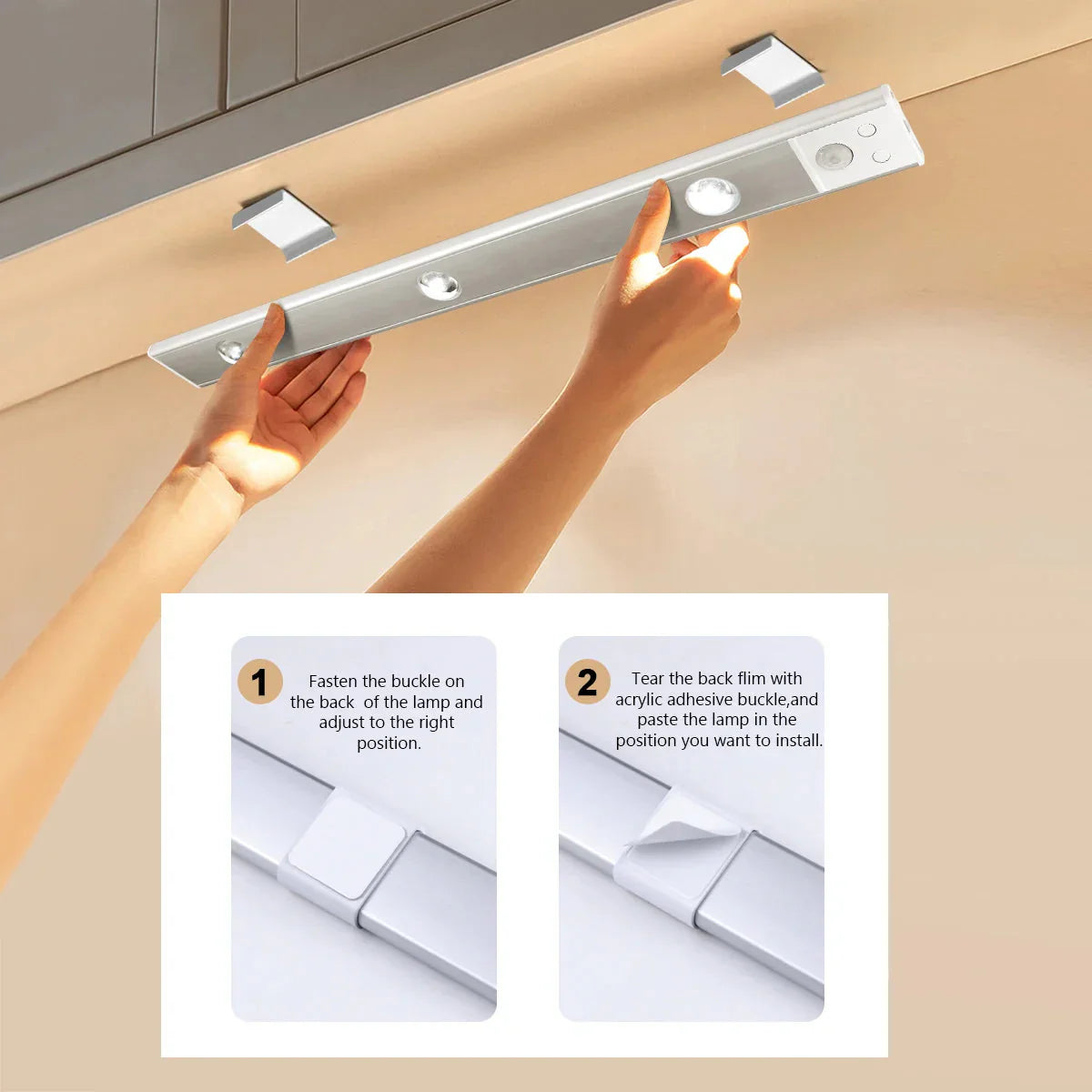 Rechargeable LED Under Cabinet Motion Sensor Light