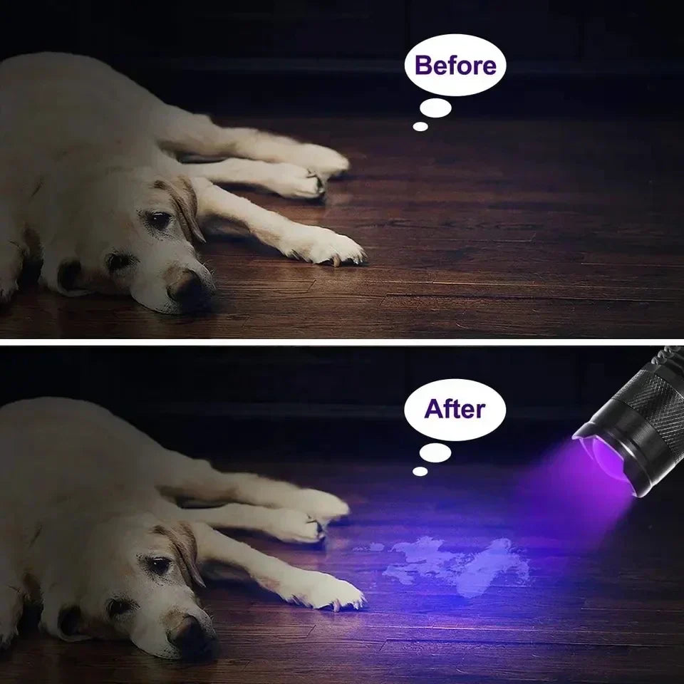 LED UV Flashlight for Pet Urine and Stain Detection