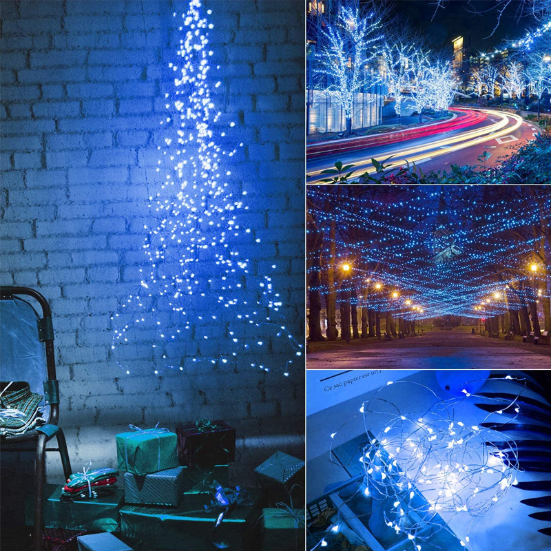 100 LED Waterproof Solar String Lights with 8 Lighting Modes
