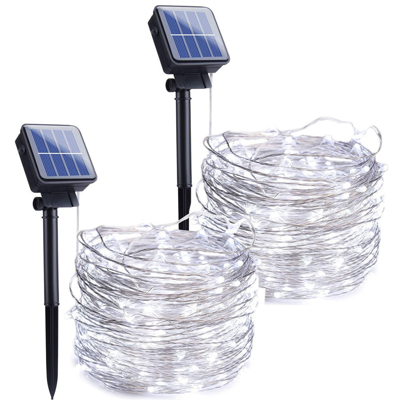 100 LED Waterproof Solar String Lights with 8 Lighting Modes