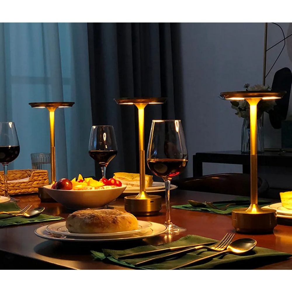 Wireless LED Table Lamp with Touch Control and Adjustable Brightness