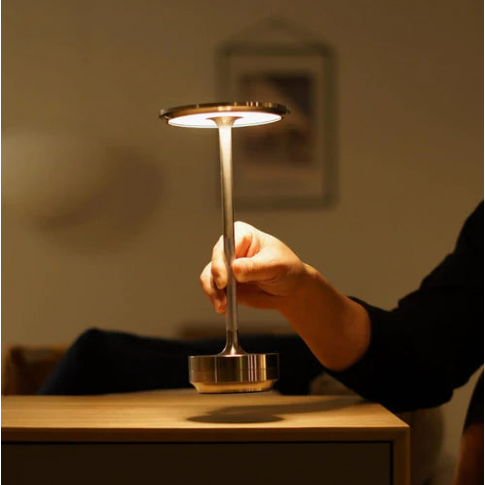 Wireless LED Table Lamp with Touch Control and Adjustable Brightness
