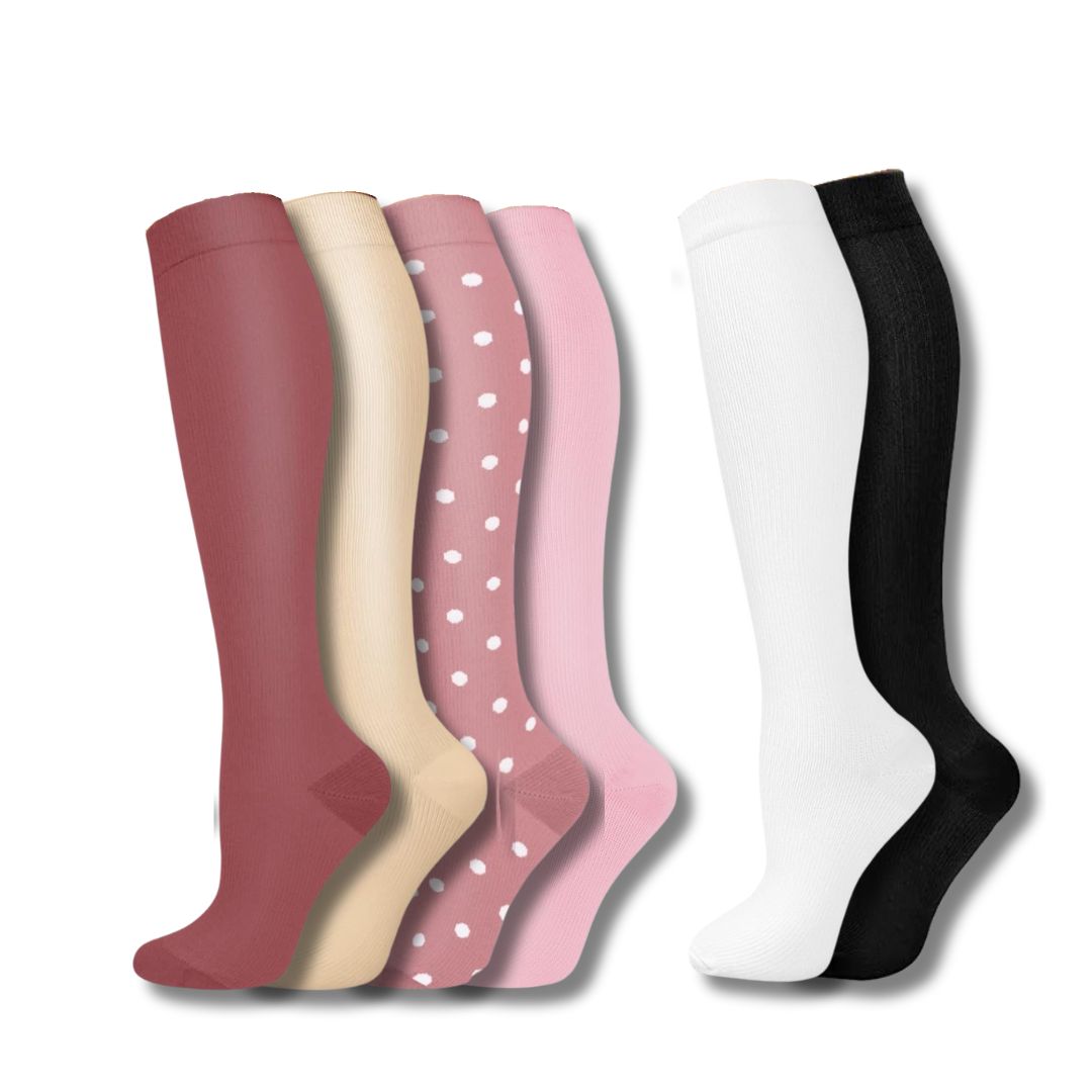 Graduated Compression Knee Socks for Swelling and Fatigue Relief