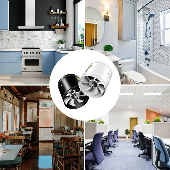 Quiet Metal Exhaust Fan for Kitchen, Bathroom, and Office
