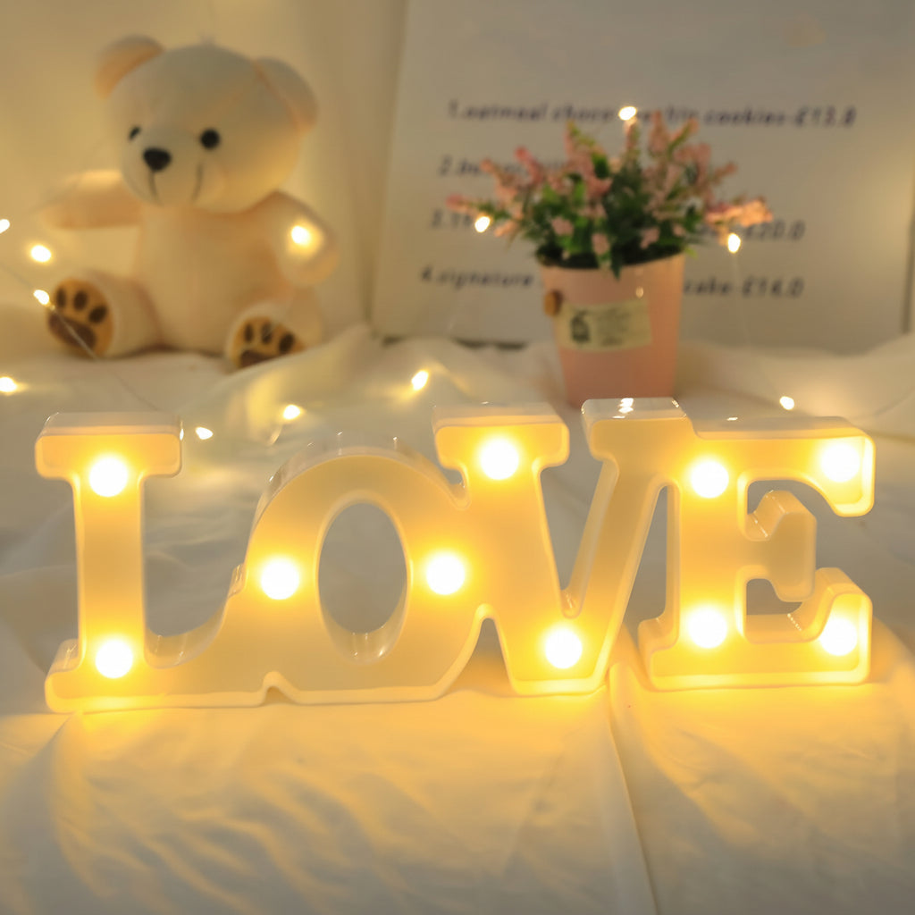 Letter Glowing Decorative Lamp for Romantic Ambiance