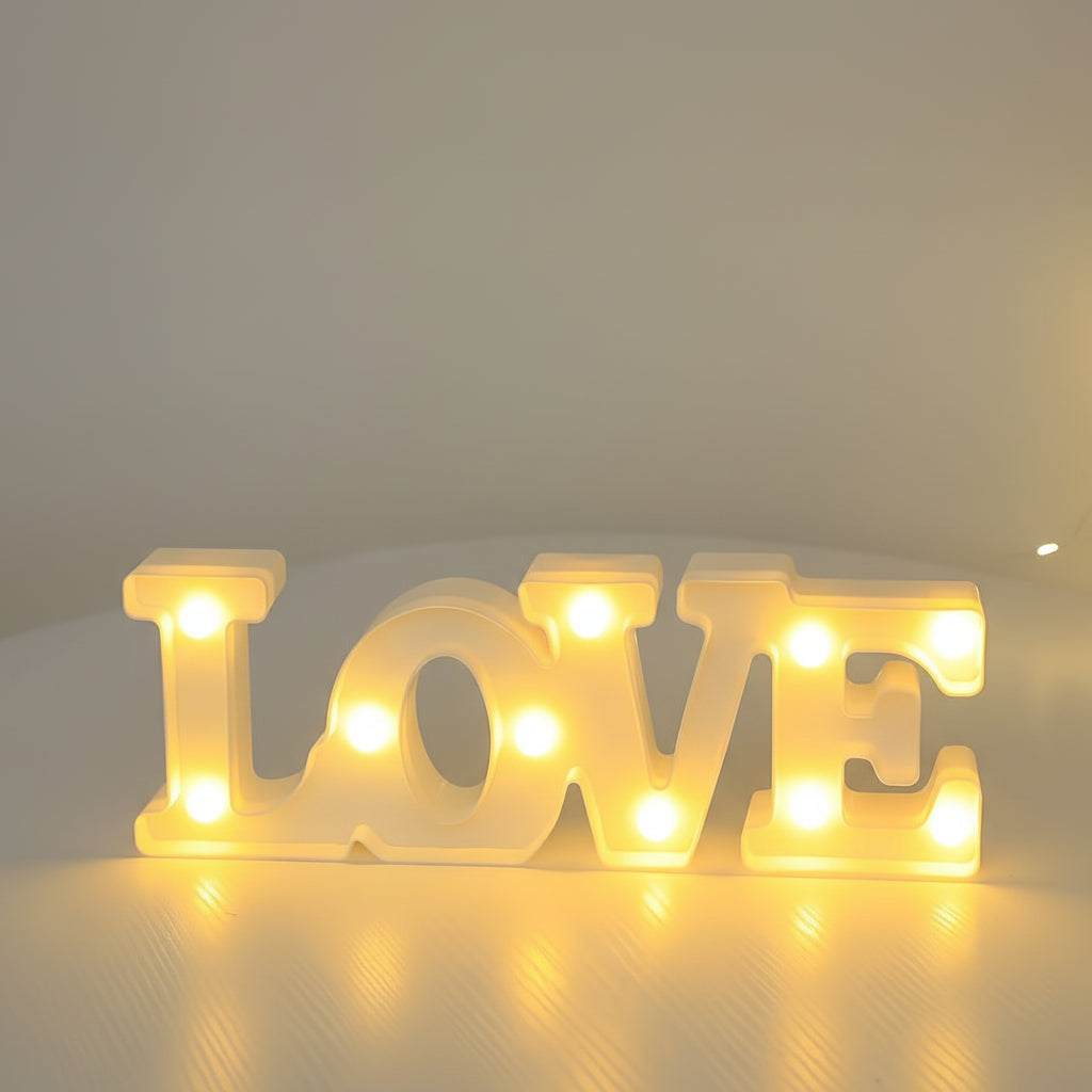Letter Glowing Decorative Lamp for Romantic Ambiance