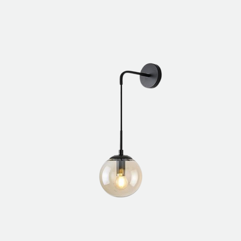 Stella Modern Hanging Wall Light in Brass and Glass