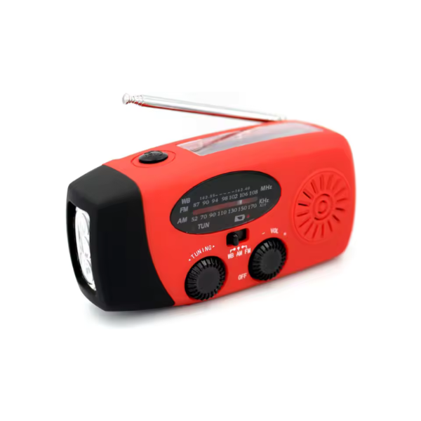 3-in-1 Emergency Radio with Flashlight and Power Bank