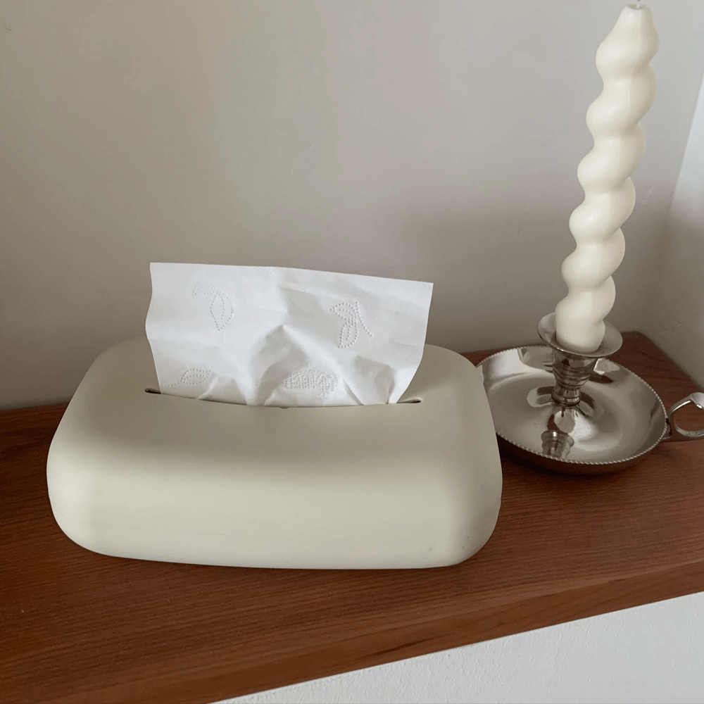 Light Beige Silicone Tissue Box Cover