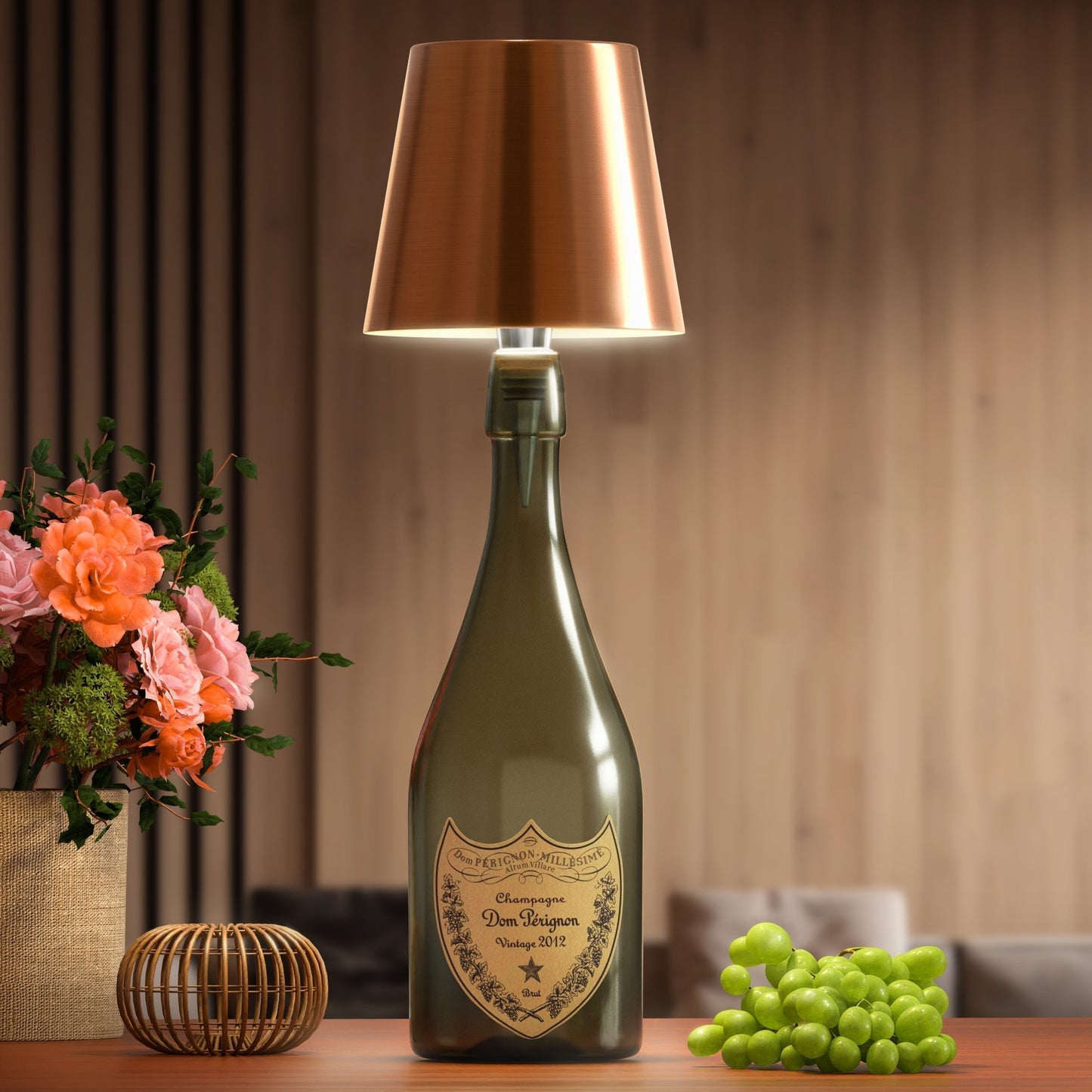 Sustainable LED Bottle Lamp with Dimmable RGB Colors