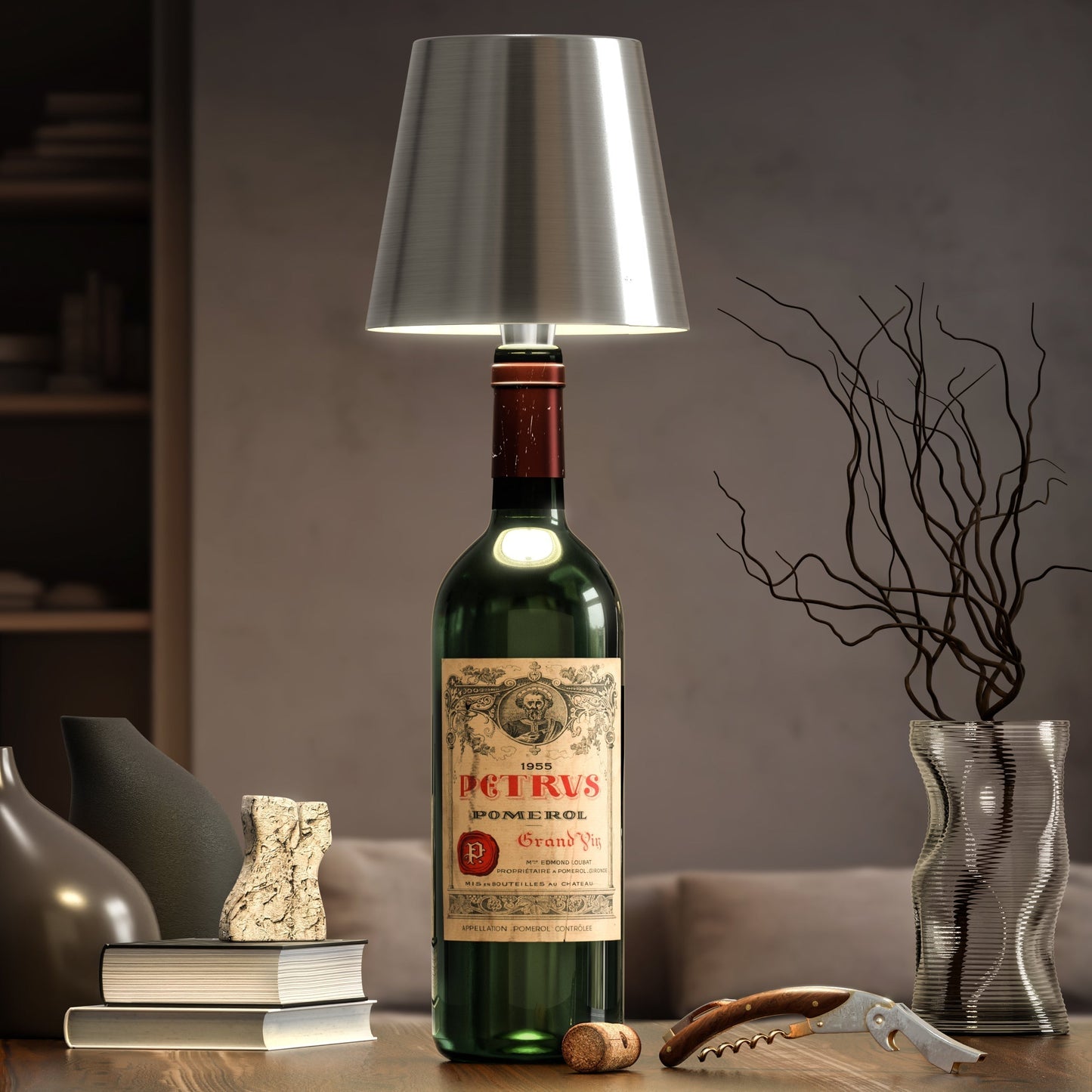 Sustainable LED Bottle Lamp with Dimmable RGB Colors