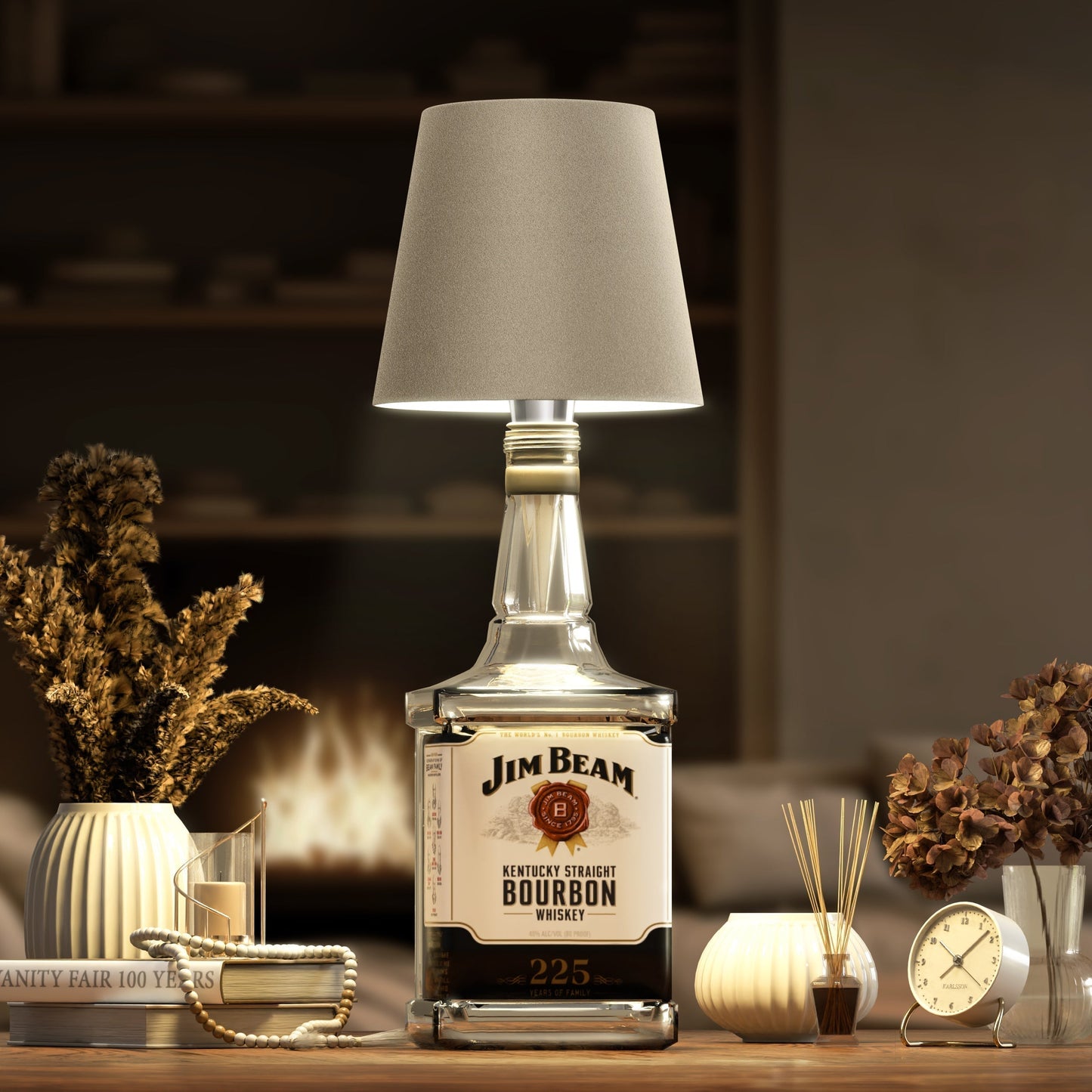 Sustainable LED Bottle Lamp with Dimmable RGB Colors