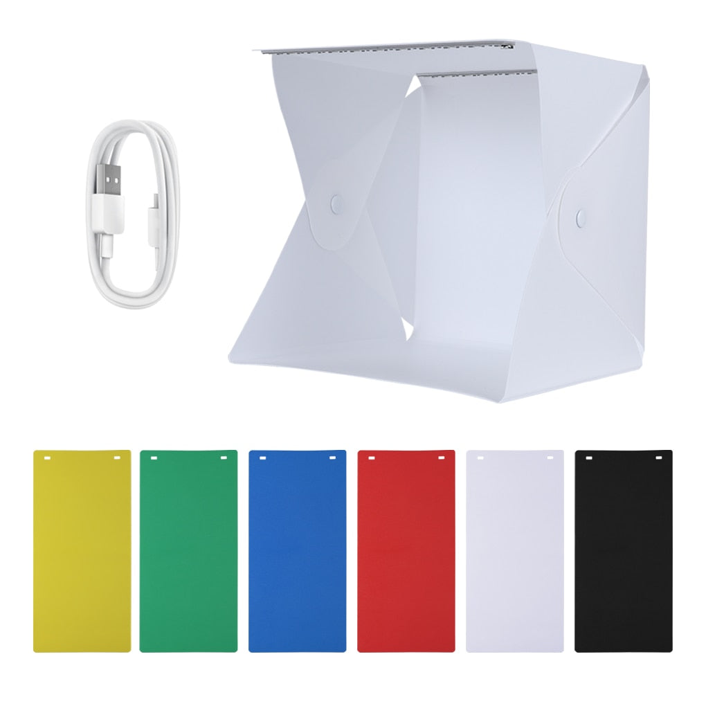 Adjustable Mini Photo Studio with 6 Backgrounds