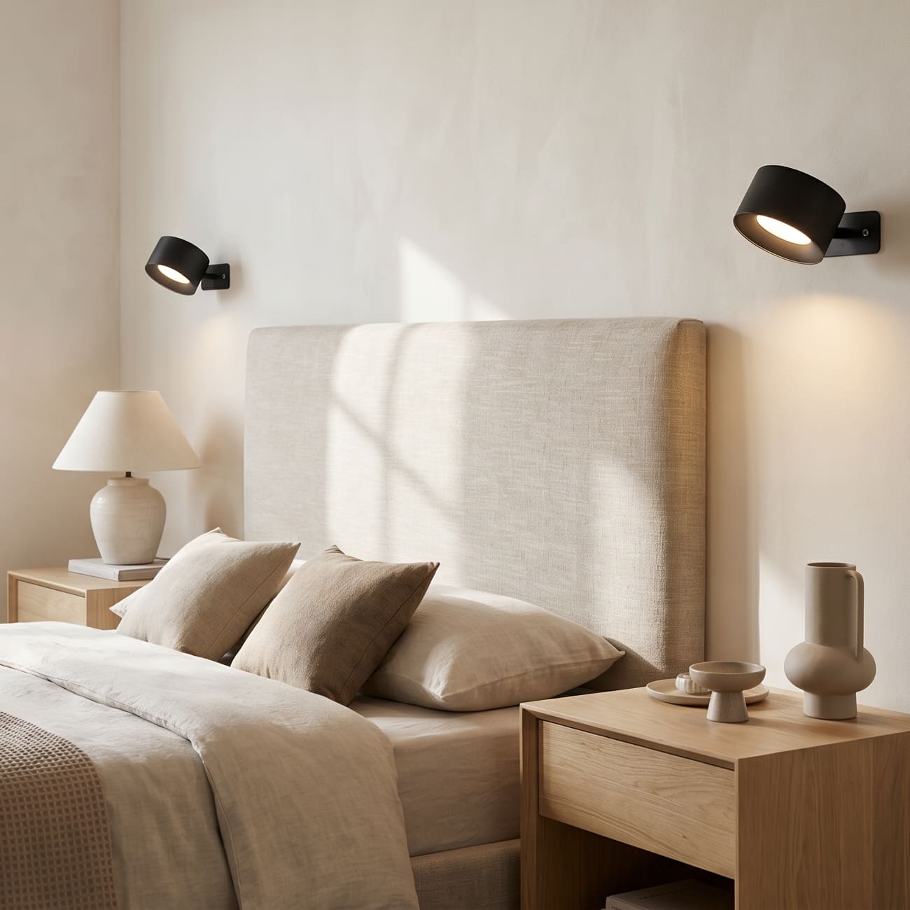 Wireless Dimmable Rechargeable Wall Lamp with 360° Rotation
