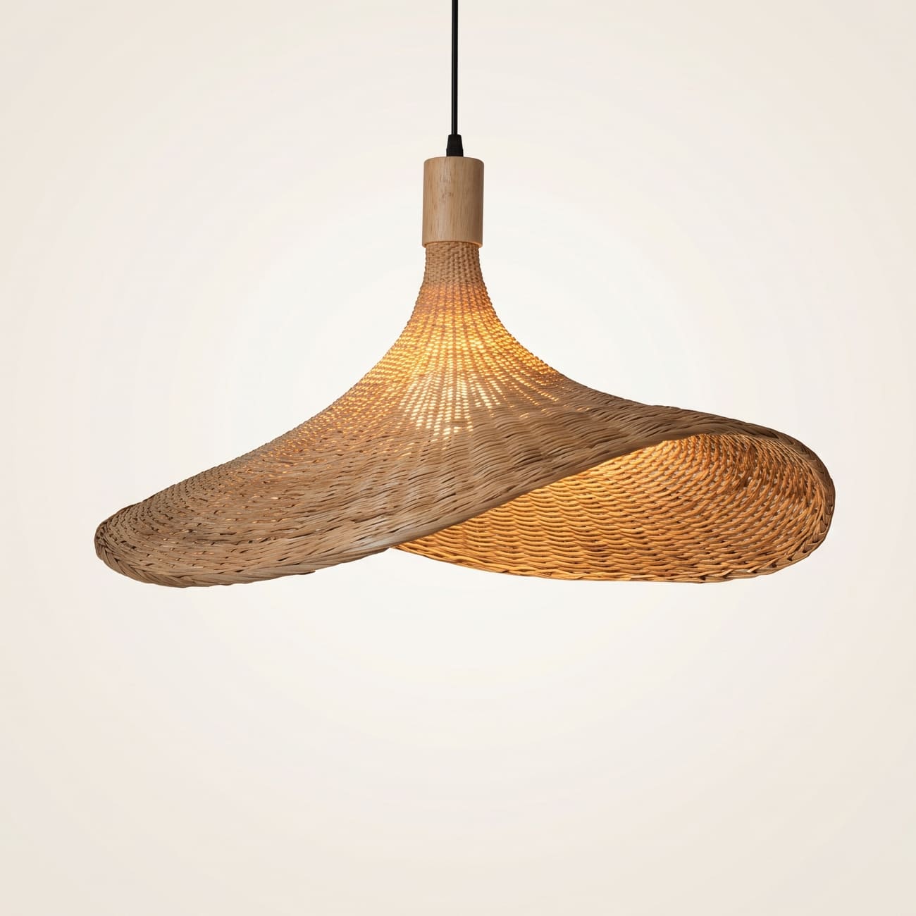 Reed Rattan Pendant Light - Rustic Natural Charm