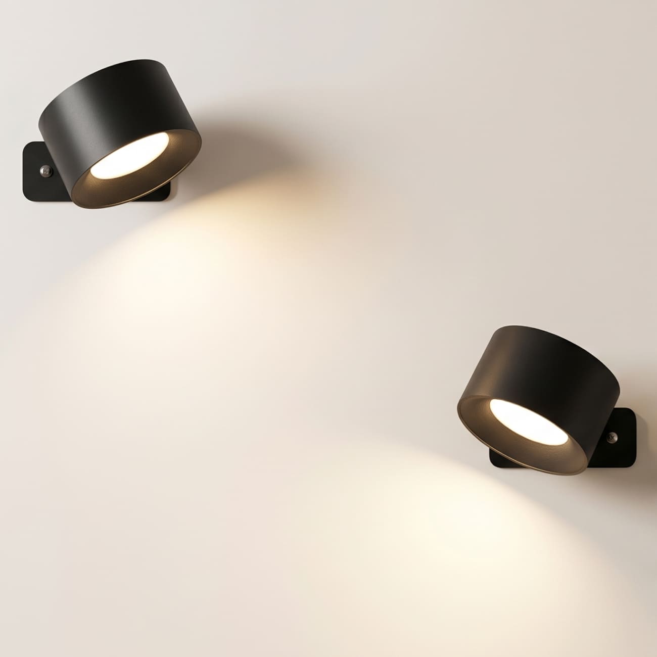 Wireless Dimmable Rechargeable Wall Lamp with 360° Rotation