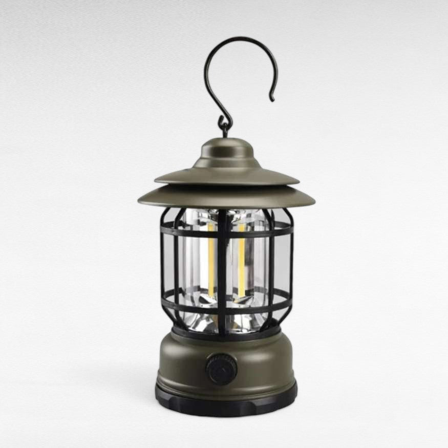Rechargeable Vintage-Style LED Camping Lantern with Dimmable Light