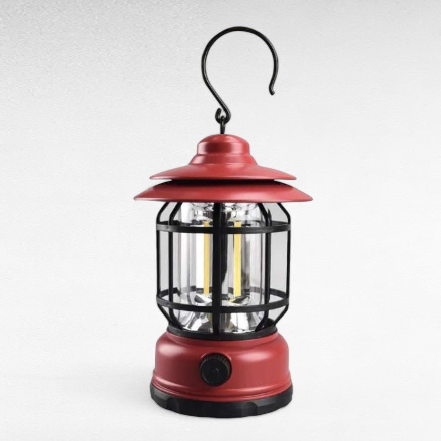 Rechargeable Vintage-Style LED Camping Lantern with Dimmable Light