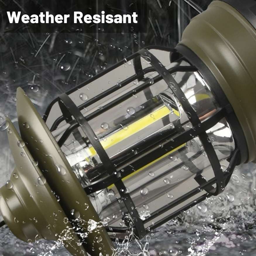 Rechargeable Vintage-Style LED Camping Lantern with Dimmable Light