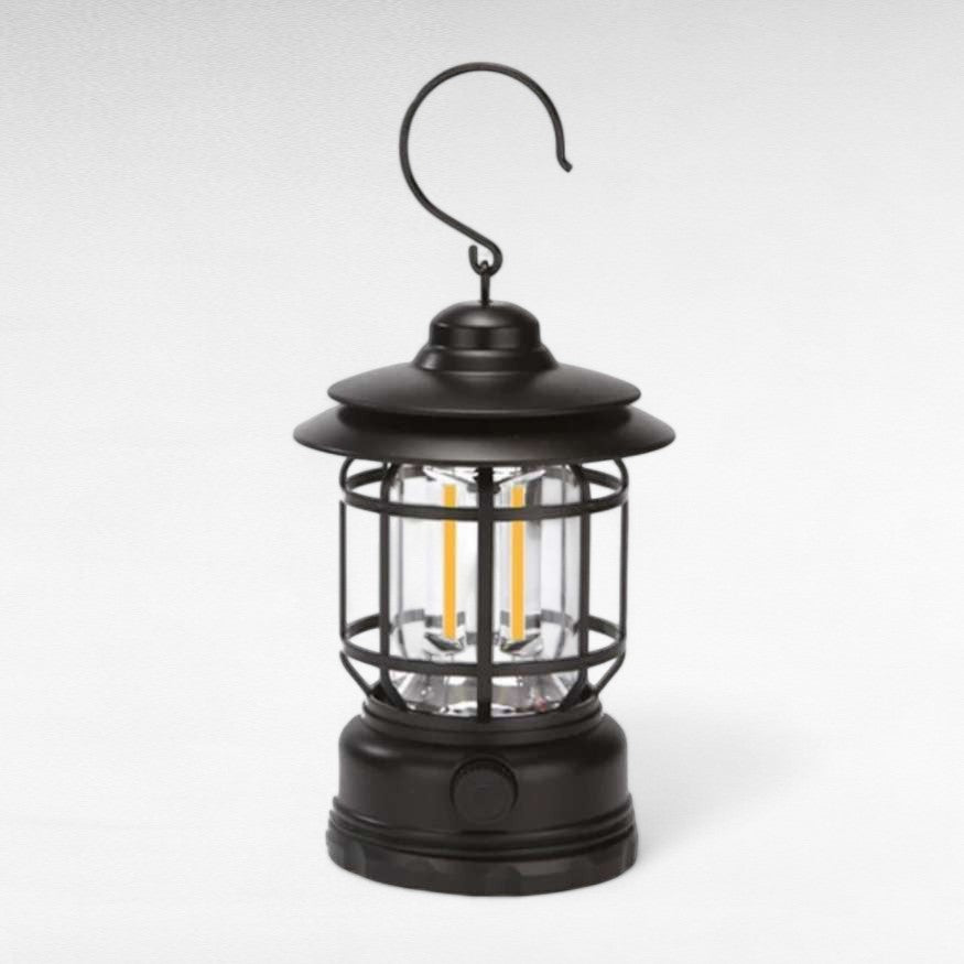 Rechargeable Vintage-Style LED Camping Lantern with Dimmable Light